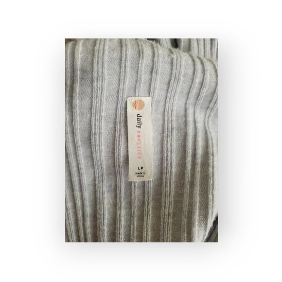 Anthropologie Daily Practice Ribbed Mock Neck Sweater Dress Petite L Gray - Picture 8 of 13